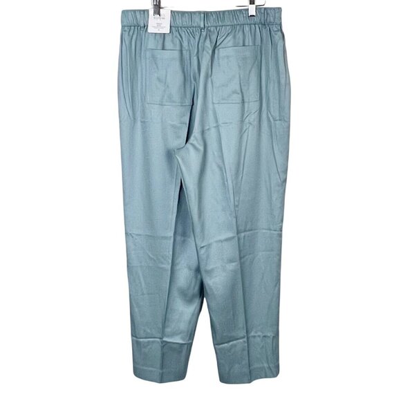 Croft & Barrow Womens Tapered Mid Rise Pants Size 16 Zapata Blue Relaxed Fit NWT - Picture 2 of 16